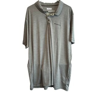 Columbia Men's Gray Omni-Shade Polo Shirt Short Sleeve Gorpcore Outdoor 3X Tall